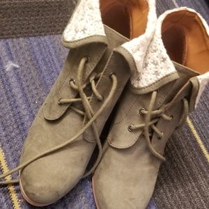 Olive Green Booties